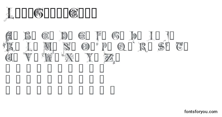 Schriftart LimeGloryCaps (132619) – Alphabet, Zahlen, spezielle Symbole