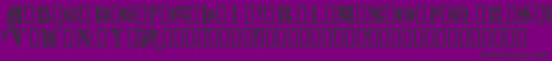LimeGloryCaps-Schriftart – Schwarze Schriften auf violettem Hintergrund
