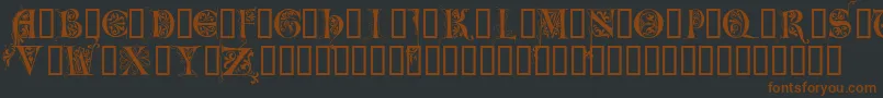 LimeGloryCaps Font – Brown Fonts on Black Background