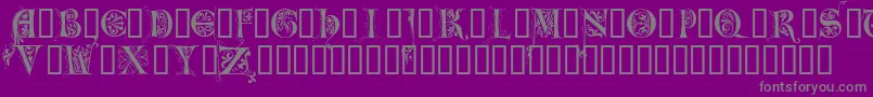 LimeGloryCaps Font – Gray Fonts on Purple Background