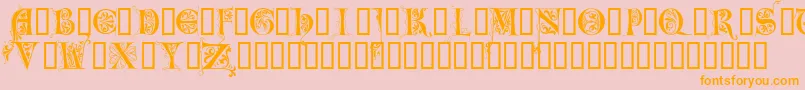 LimeGloryCaps Font – Orange Fonts on Pink Background