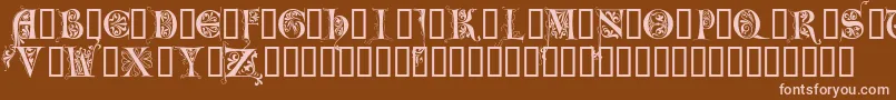 LimeGloryCaps Font – Pink Fonts on Brown Background