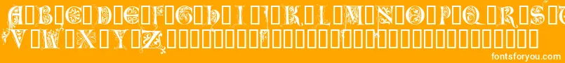 LimeGloryCaps Font – White Fonts on Orange Background