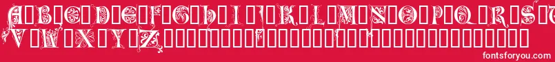 LimeGloryCaps Font – White Fonts on Red Background