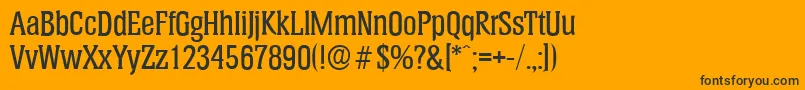 HeliumserialMediumRegular Font – Black Fonts on Orange Background