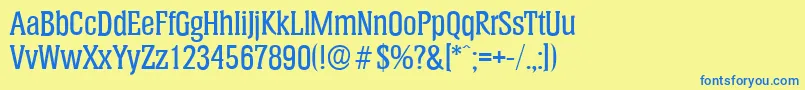 HeliumserialMediumRegular Font – Blue Fonts on Yellow Background