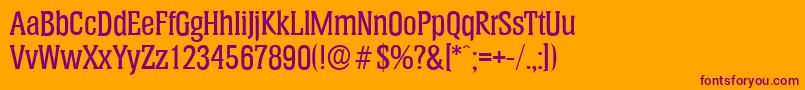 HeliumserialMediumRegular Font – Purple Fonts on Orange Background