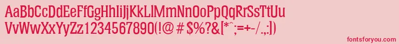 HeliumserialMediumRegular Font – Red Fonts on Pink Background