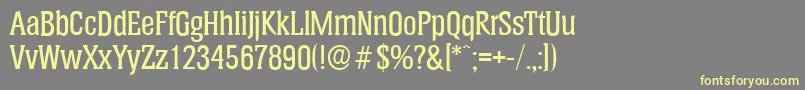 HeliumserialMediumRegular Font – Yellow Fonts on Gray Background