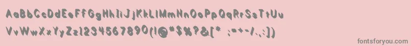 フォントLimon – ピンクの背景に灰色の文字