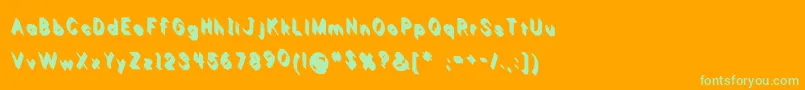 Limon Font – Green Fonts on Orange Background