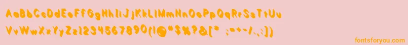 Limon Font – Orange Fonts on Pink Background