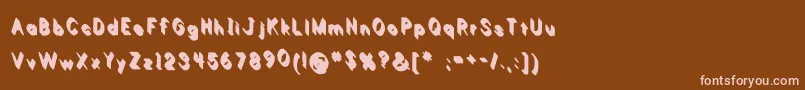 Limon Font – Pink Fonts on Brown Background