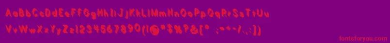Limon-Schriftart – Rote Schriften auf violettem Hintergrund