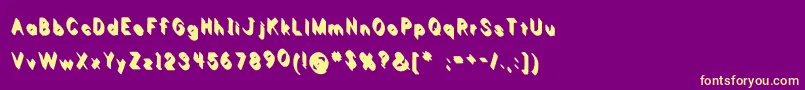 Limon Font – Yellow Fonts on Purple Background