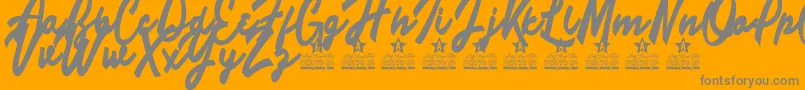 Limousines Personal Use Font – Gray Fonts on Orange Background