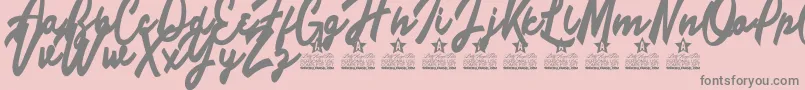 Limousines Personal Use Font – Gray Fonts on Pink Background