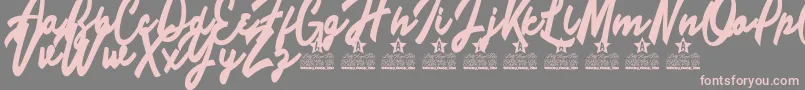 Limousines Personal Use Font – Pink Fonts on Gray Background