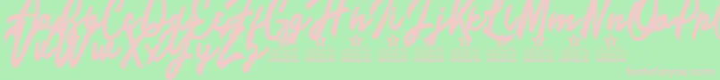 Limousines Personal Use Font – Pink Fonts on Green Background