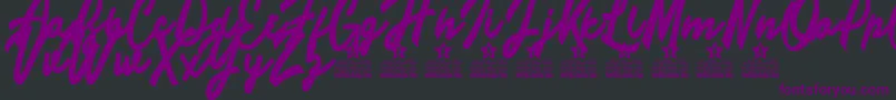 Limousines Personal Use Font – Purple Fonts on Black Background