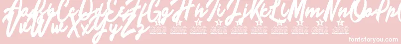 Limousines Personal Use Font – White Fonts on Pink Background