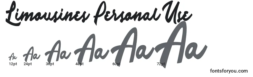 Limousines Personal Use Font Sizes