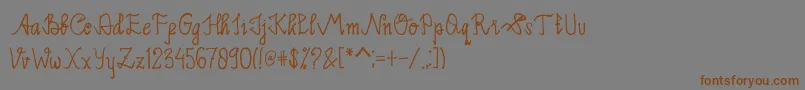 fuente Limpoke Font – Fuentes Marrones Sobre Fondo Gris