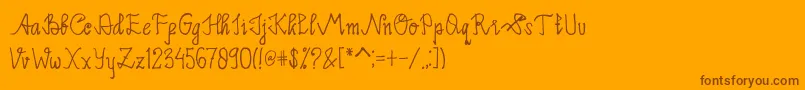 fuente Limpoke Font – Fuentes Marrones Sobre Fondo Naranja