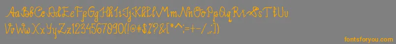 Limpoke Font-fontti – oranssit fontit harmaalla taustalla
