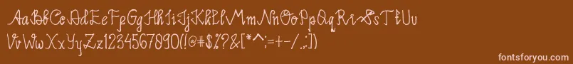 Шрифт Limpoke Font – розовые шрифты на коричневом фоне