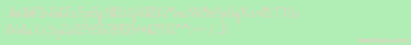 fuente Limpoke Font – Fuentes Rosadas Sobre Fondo Verde
