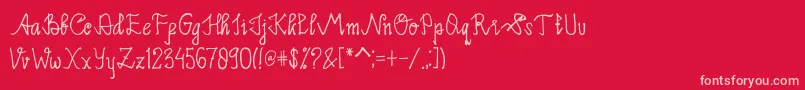 Шрифт Limpoke Font – розовые шрифты на красном фоне