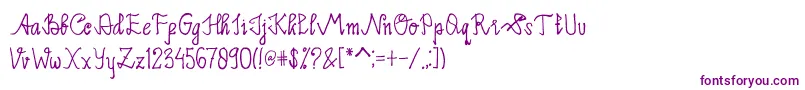 Police Limpoke Font – polices violettes sur fond blanc