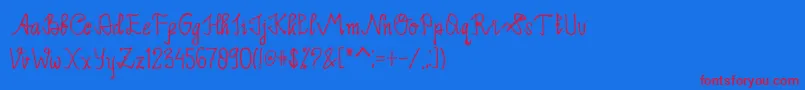 fuente Limpoke Font – Fuentes Rojas Sobre Fondo Azul