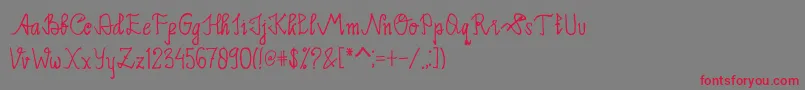 Шрифт Limpoke Font – красные шрифты на сером фоне