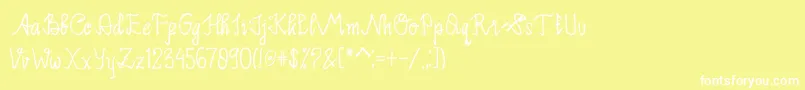 フォントLimpoke Font – 黄色い背景に白い文字