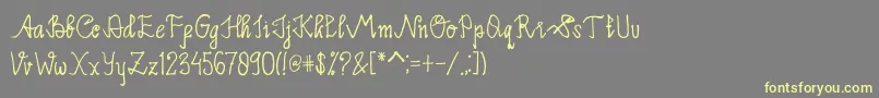 Fonte Limpoke Font – fontes amarelas em um fundo cinza