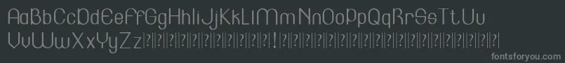 フォントLincoln   – 黒い背景に灰色の文字
