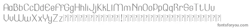 Lincoln  -fontti – harmaat kirjasimet valkoisella taustalla