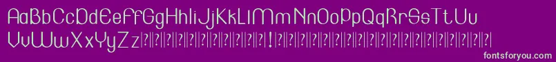 Lincoln   Font – Green Fonts on Purple Background