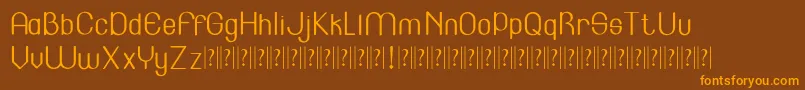 Lincoln   Font – Orange Fonts on Brown Background