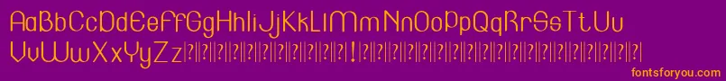 Lincoln  -fontti – oranssit fontit violetilla taustalla