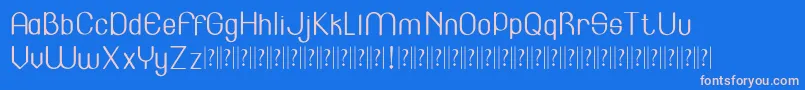 Lincoln   Font – Pink Fonts on Blue Background