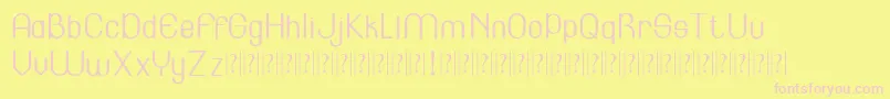 Lincoln   Font – Pink Fonts on Yellow Background