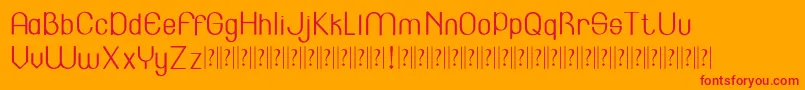 Lincoln   Font – Red Fonts on Orange Background