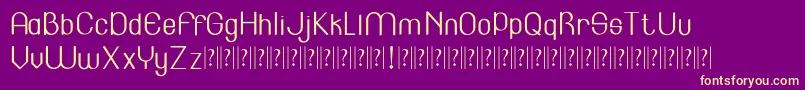 Lincoln  -fontti – keltaiset fontit violetilla taustalla