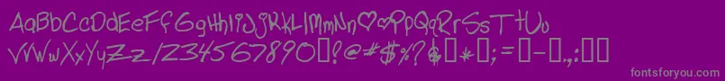 LINDL    Font – Gray Fonts on Purple Background
