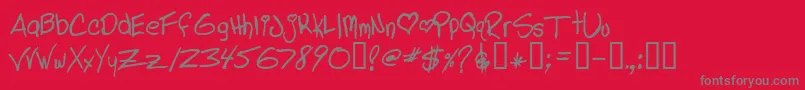 LINDL    Font – Gray Fonts on Red Background