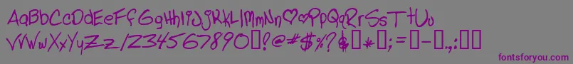 LINDL   -Schriftart – Violette Schriften auf grauem Hintergrund