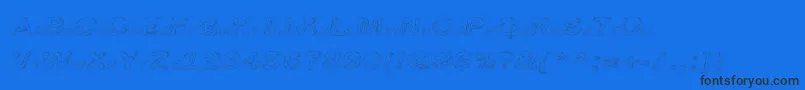 フォントLine Etch – 黒い文字の青い背景